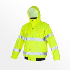 Arbeitsjacke Jacke Weste Sicherheitsjacke reflektierend gelb (Gr. M-XXXL)