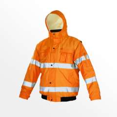 Arbeitsjacke Jacke Weste Sicherheitsjacke reflektierend orange (Gr. M-XXXL)