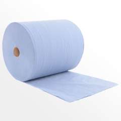1 Rolle Putzpapier Putztuchrollen Papierhandtücher 21x26cm 500 Blatt / Rolle 1-lagig blau
