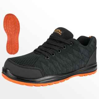 Sicherheitsschuhe S1 Arbeitschuhe schwarz/orange (Gr. 38-48) 45