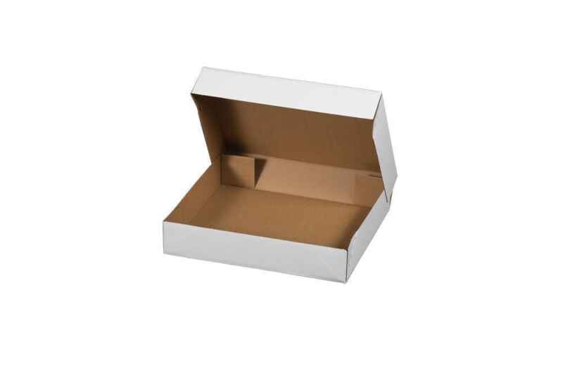 Faltbodenschachtel Stülpdeckel MITTEL, 510x310x100mm weiss
