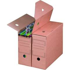 Archivbox für Hängemappen, 328x115x239mm, wiederverschließbar, braun