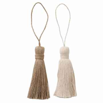 Dekoanhänger Baumwolle natur 14cm braun