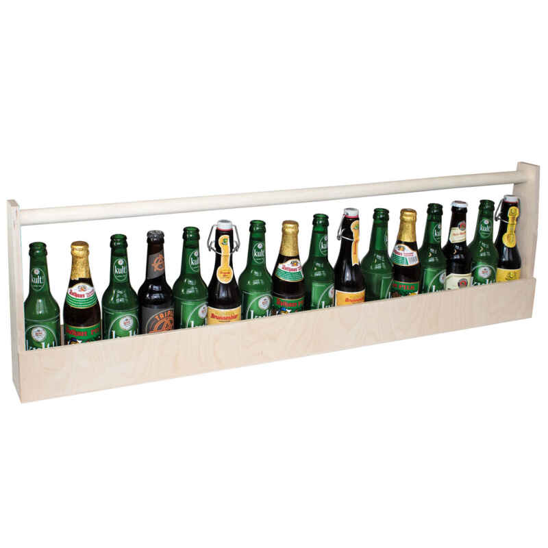 Holz-Flaschenträger 1m Bier für 0,33 l - 1000 x 65 x 265 mm