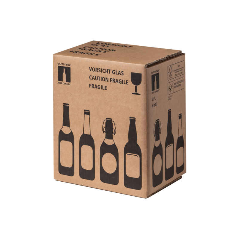 15 Stk Safety Box Bier Classic 6er Umkarton - 249 x 186 x 275 mm