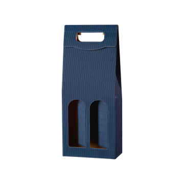 50 Stk Tragekarton 2er WELLE DUNKELBLAU - 183 x 90 x 445 mm