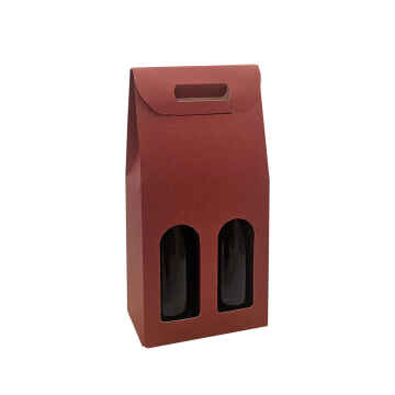 30 Stk Tragekarton 2er Fibra Bordeaux - 180 x 90 x 385 mm