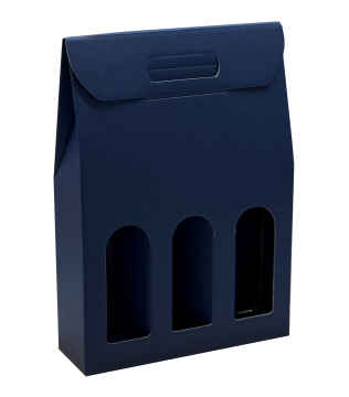 30 Stk Tragekarton 3er Fibra Blau - 270 x 90 x 385 mm