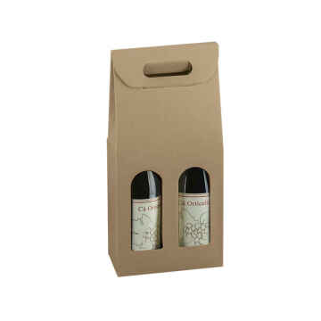 30 Stk Tragekarton 2er PURE NATUR - 180 x 90 x 385 mm
