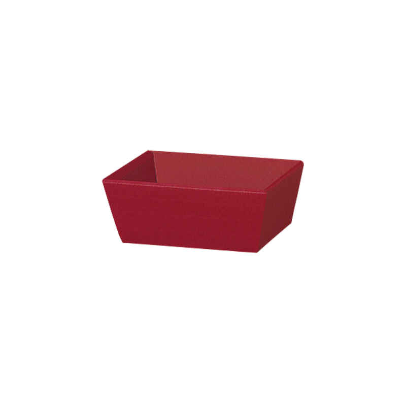 25 Stk Präsentkorb 4-Eck KLEIN WELLE BORDEAUX - 190 x 140 x 100 mm