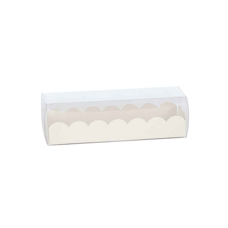 200 Stk Confiserie "Macarons" Box Fibra Bianco mittel - 160x50x50mm