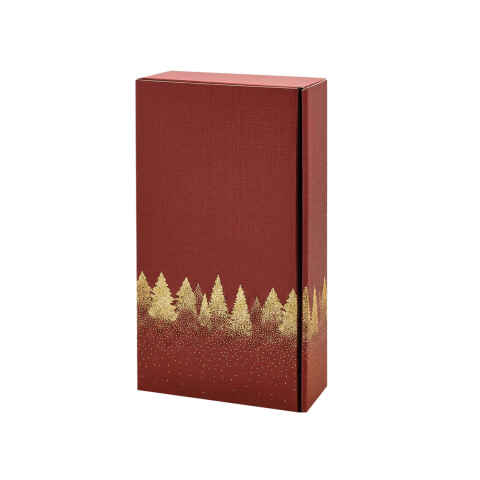 25 Stück Präsentkarton 2er Fibra Goldener Tannenwald - 360x192x93 mm