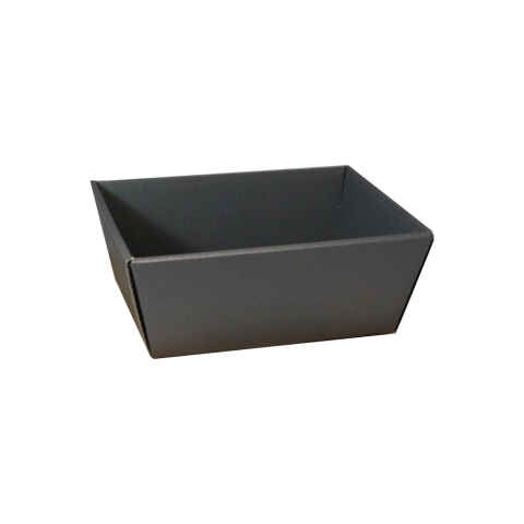 50 Stück Präsentkorb 4-eck klein Fibra anthrazit - 200x150x100 mm