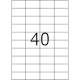 100 Blatt Klebeetiketten DIN A4 52,5 x 29,7 mm (40...