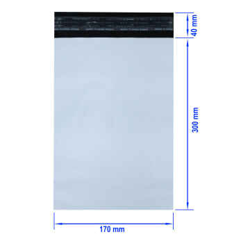 100 x LDPE Coex Folienversandtaschen 190x250+50mm 50my...