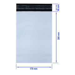 LDPE Coex Folienversandtaschen 190x250+50mm 50my weiß