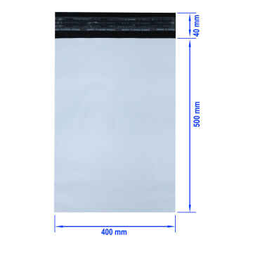 100 x LDPE Coex Folienversandtaschen 400x500+50mm 50my...